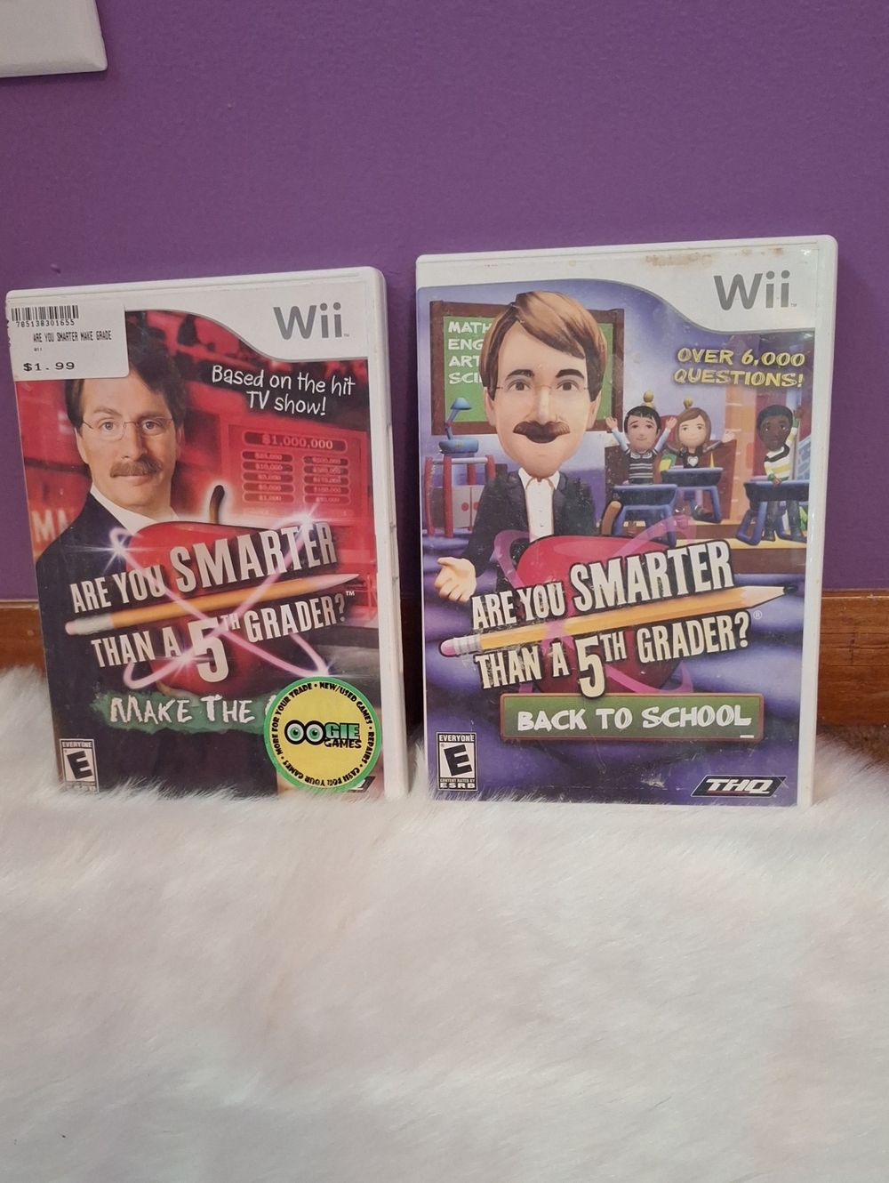 Wii Are You Smarter Than a 5th Grader Games (2) Back to School & Make The Grade